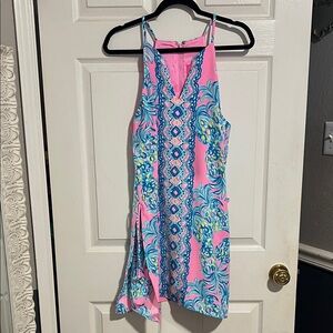 Lilly Pulitzer Pink and Blue Patterned Romper